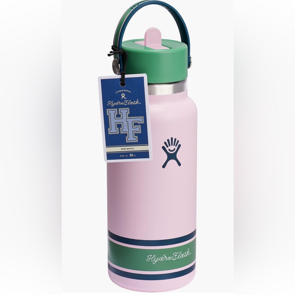 Hydro Flask NWT 32oz Wide Mouth Flex Straw Cap Water Bottle